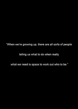 Inspirational Quote on Black Background