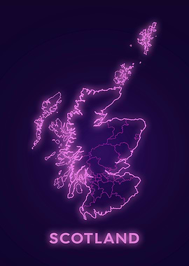 Neon Scotland Map