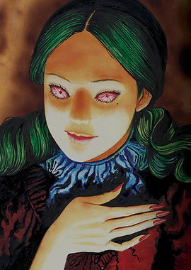 Crimson Gaze of the Unsettling Maiden