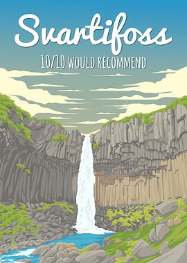 Svartifoss Iceland Poster