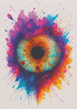Colorful Watercolor Eye