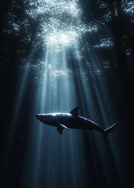 Shark in the Deep Sea