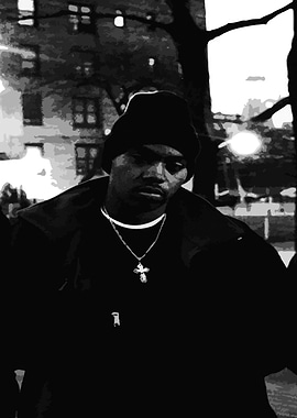 Nas Portrait Black and White