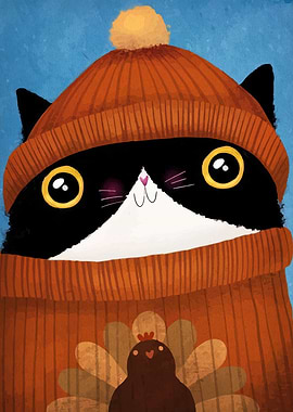 Cat in Thanksgiving Sweater