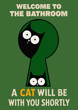 Bathroom Cat Cartoon