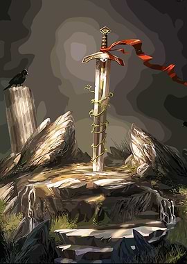 Sword in Stone Fantasy Scene