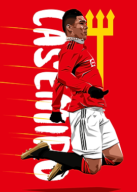 Casemiro Manchester United Illustration