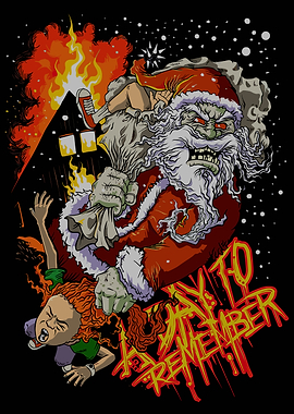 Evil Santa Claus Cartoon Illustration