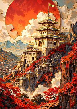 Gold Temple on the Mountain
