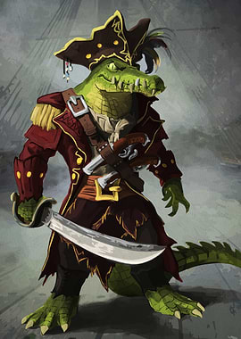 Crocodile Pirate Character