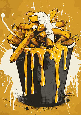 Bucket of Fries with Sauce