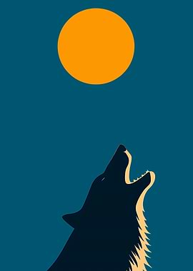 Wolf Howling at the Moon