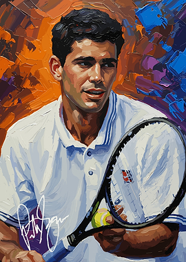 Pete Sampras Tennis Painting