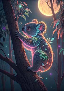 Koala in Moonlight