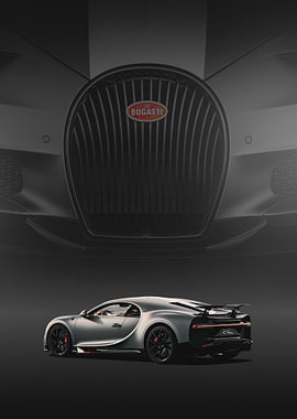Bugatti Chiron super car poster