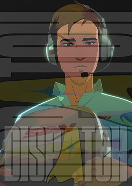 Robert with headset and helmet