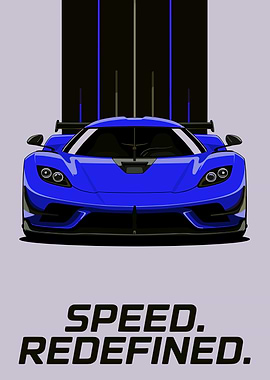 Blue Car Illustration