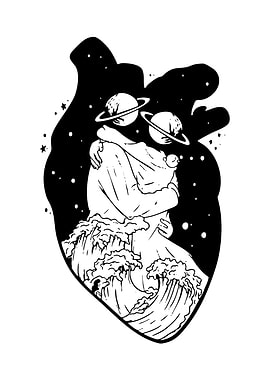 Planetary Embrace in Heart-Shaped Space