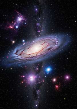 Andromeda Galaxy in Deep Space