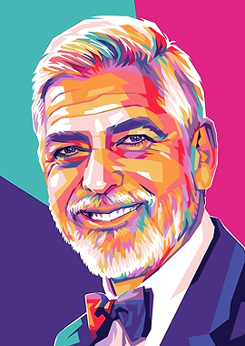 George Clooney Pop Art Portrait