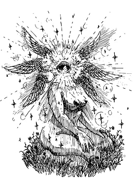 Biblically Accurate Angel Ink Drawing