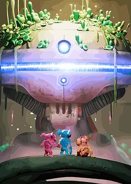 Three Creatures and a Giant Machine