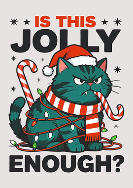 Grumpy Christmas Cat