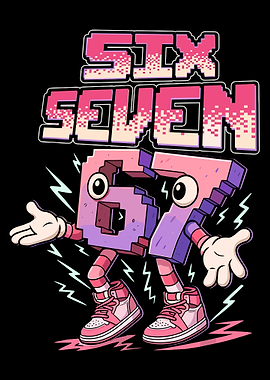 Six Seven Cartoon Character Illustration