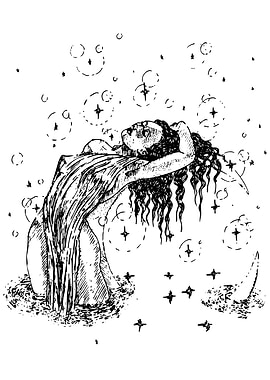 Celestial Woman in Ink