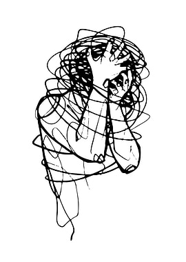 Abstract Figure in Black and White