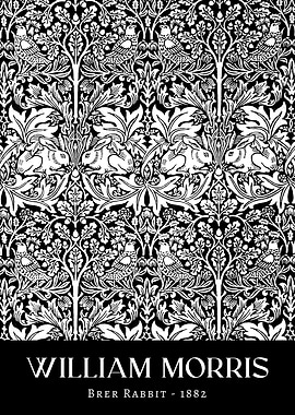 William Morris Brer Rabbit (Black & White)