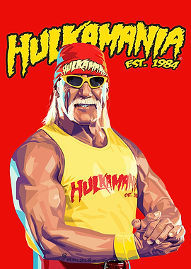 Hulk Hogan Hulkamania Illustration