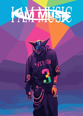 I am Music - Geometric Portrait