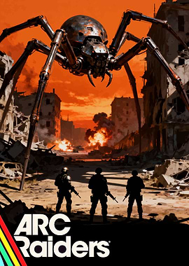 Arc Raiders: Mechanical Spider in War Zone