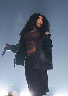 SZA performing on stage