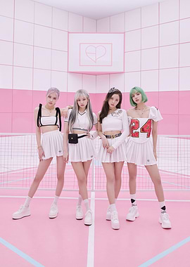 Blackpink in Pink and White Setting