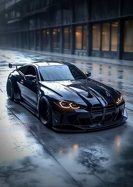 Sleek Black Sports Car