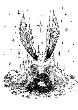 Burning Angel with Embracing Figure