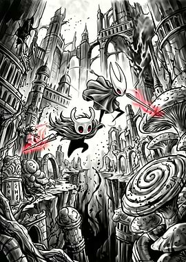 Hollow Knight Battle Scene