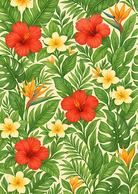 Tropical Floral Pattern