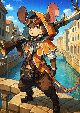 Mouse Adventurer in Venice-like City