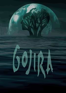 Gojira Ocean Moon Digital Art