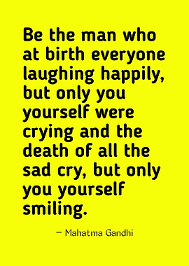 Mahatma Gandhi Quote on Yellow