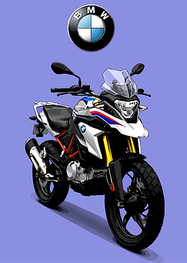 BMW G310 GS Motorcycle Illustration
