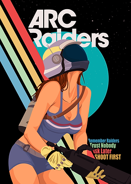 Arc Raiders Retro Illustration