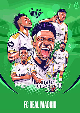 Vinicius Jr. Real Madrid Illustration