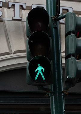 Green Pedestrian Traffic Light