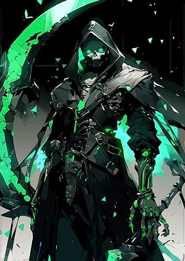 Grim Reaper with Green Scythe