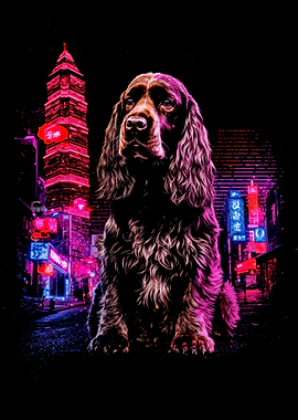 Springer Spaniel Cityscape
