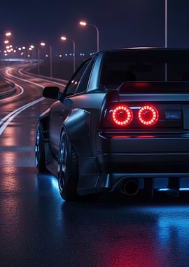 Sleek Black Sports Car